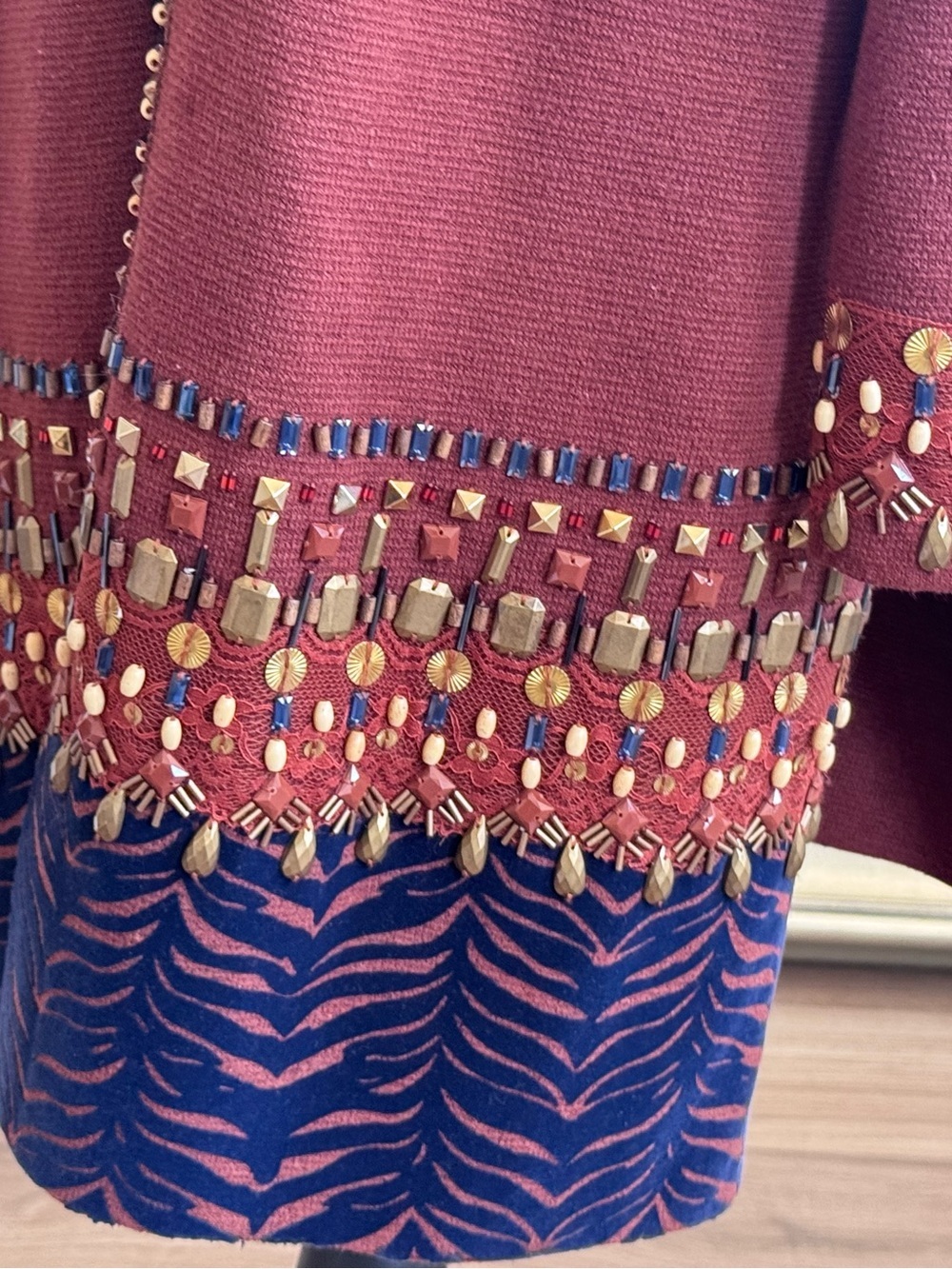 Chico's Embellished Longline Duster Cardigan Sweater Jacket Boho Women’s - Picture 5 of 14